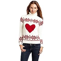 525 America Women's Heart Turtle Neck Sweater