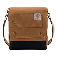 Carhartt, Durable, Adjustable Crossbody Bag with Flap Over Snap Closure, Brown
