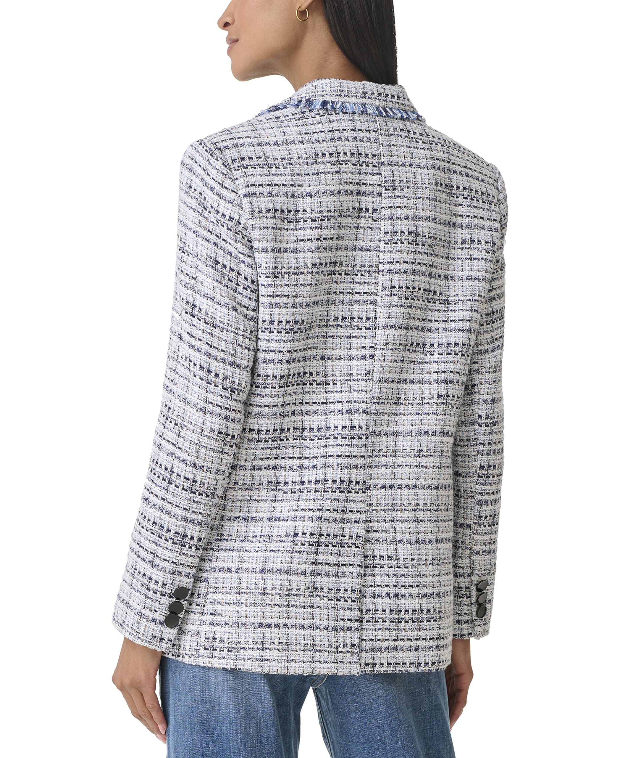 Karl Lagerfeld Paris Women's Tweed Long Sleeve Everyday Fashion Sport Jacket