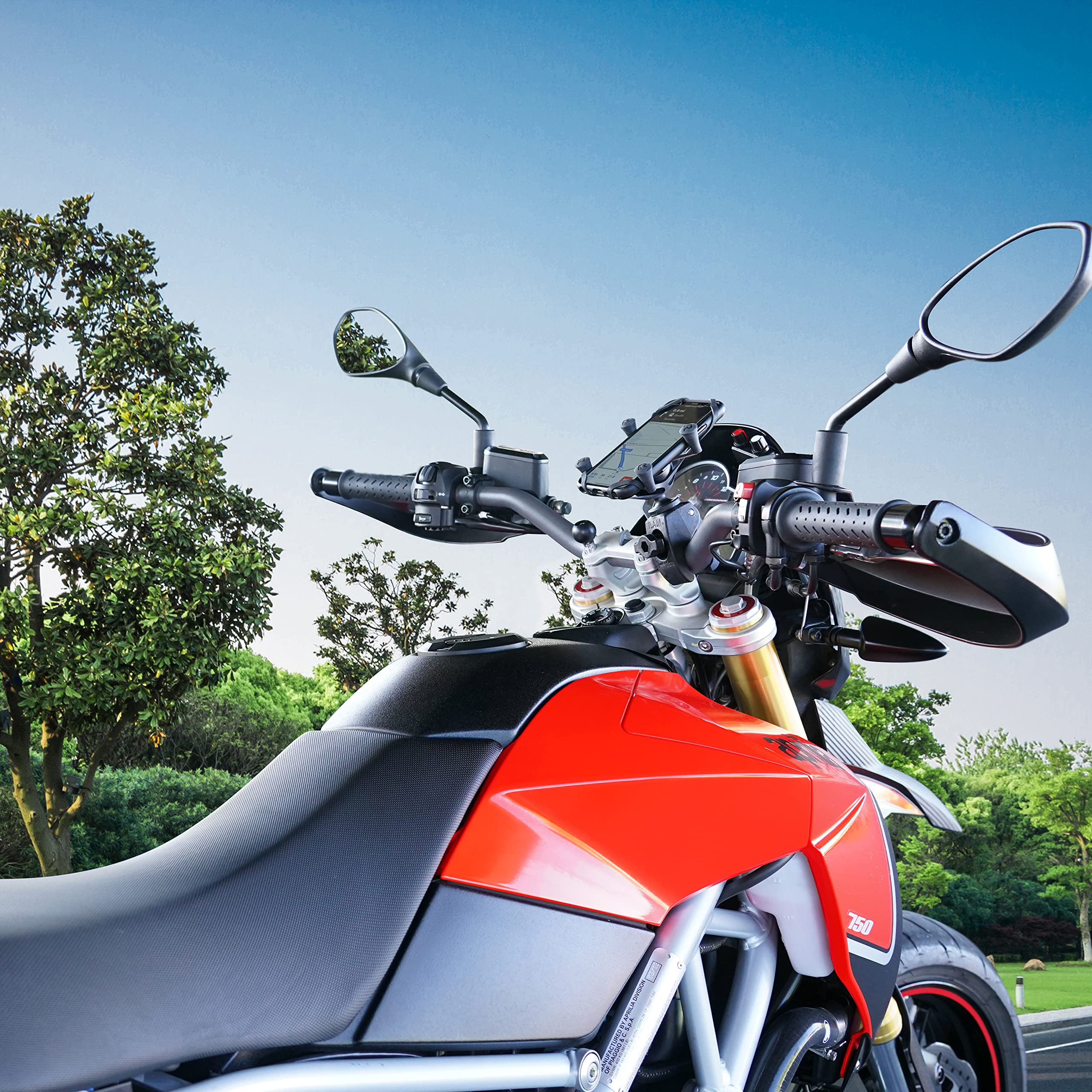 RAM Mounts X-Grip Phone Mount with RAM Snap-Link Tough-Claw RAM-HOL-UN7-400U for Motorcycle, ATV/UTV, Bike