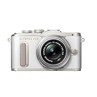 OM SYSTEM OLYMPUS PEN E-PL8 White Body with 14-42mm IIR Silver Lens