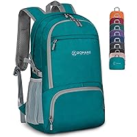 ZOMAKE Lightweight Packable Backpack 30L - Foldable Hiking Backpacks Water Resistant Compact Folding Daypack for Travel(Lake Green)