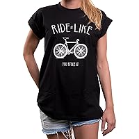 Plus Size Bicycle T-Shirt Black - Mountain Bike Accessories - Oversized Cycling Top