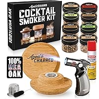 Cocktail Smoker Kit with Torch and Wood Chips Bold Bundle for Whiskey and Bourbon (Butane Included) - Smoke Lid, an Old Fashioned Drink Smoker Kit and Whiskey Smoker Infuser