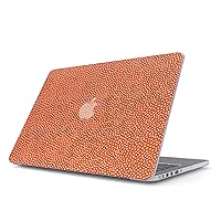 BURGA Hard Case Cover Compatible with MacBook Pro 15 Inch Case Release 2012-2015, Model: A1398 Retina Display NO CD-ROM White Polka Dots Pattern Vintage Orange Fashion Cute for Girls