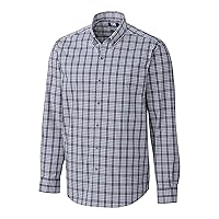 Cutter & Buck Men's Long Sleeve Soar Bold Check Button Down Shirt