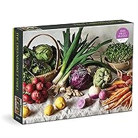 Galison Greenmarket Table – 1500 Piece Puzzle Fun and Challenging Activity with Bright and Bold Artwork of Fresh Healthy Vegetables for Adults and Families