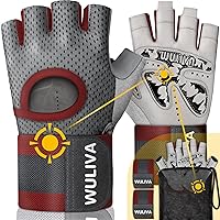 Detachable Workout Gloves for Men and Women, Weight Lifting Gloves with Flexible Wrist Strap, Excellent Grip, Full Protection for Gym Exercise and Training