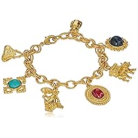 Royal Charm Vintage-Inspired Gold Multi Charm Bracelet