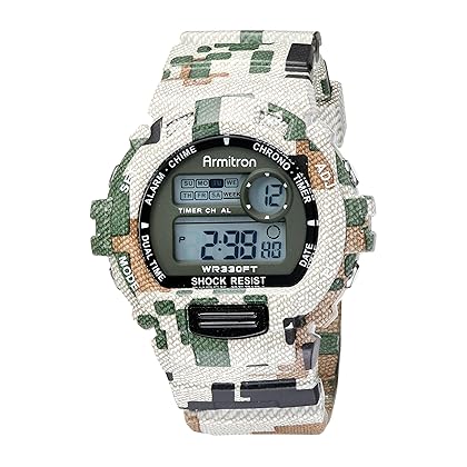 Armitron Sport Men's 40/8216MIL Digital Chronograph Watch With Camouflage Resin Band