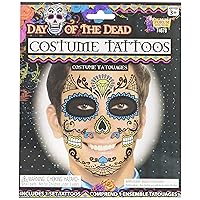 Forum Novelties Day of The Dead Male Face Tattoo