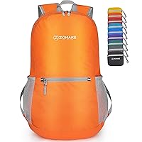 ZOMAKE Ultra Lightweight Hiking Backpack 20L - Packable Small Backpacks Water Resistant Daypack for Women Men(Orange)