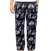 Men's Animal Wolf Penguin Polar Bear Print Soft Flannel Pajama Bottoms