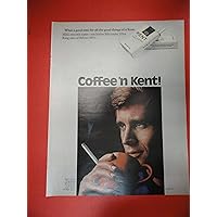 Kent cigarettes, print ad (man/coffee'n kent.) Orinigal 1972 Vintage Life Magazine Ad.