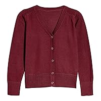 Khanomak Kids Girls V Neck Cardigan Sweater (Sizes 3T- 14 Yrs)