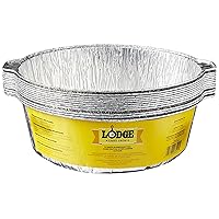 Lodge A12F12 12-Inch Aluminum Foil Dutch Oven Liners, 12-Pack, Silver