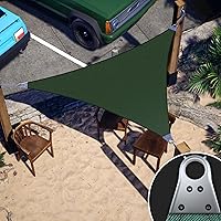 Super Ring 45' x 48' x 65.8 Green Right Triangle Customized Size Sun Shade Sail,Commercial Grade Canopy, Reinforced Corners & Edges, 260 GSM Fabric Heavy Duty -3 Years Warranty