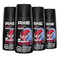 AXE Body Spray Deodorant for Long Lasting Odor Protection Essence Black Pepper & Cedarwood Men's Deodorant Formulated Without Aluminum, 4 Ounce (Pack of 4)
