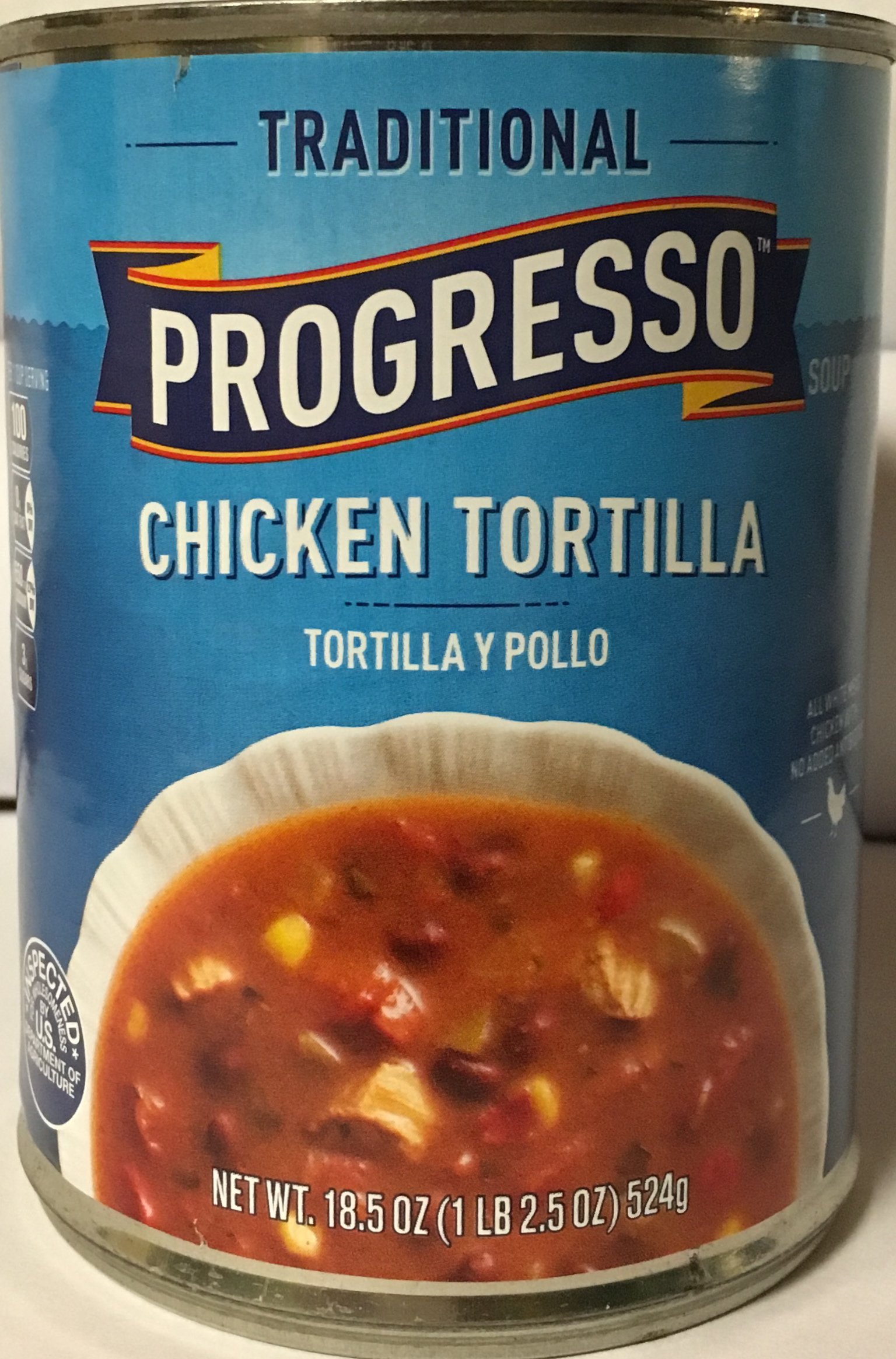 Progresso Traditional Chicken Tortilla Soup 18.5oz Can (Pack of 8)