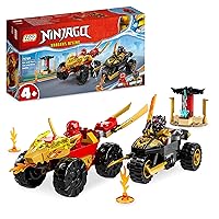 Lego 71789 Ninjago Chase Set with Kais Speedster and Ras' Motorcycle, Toy for Children from 4 Years, Ninja Car Toy for Building, Mini Figure for Collecting