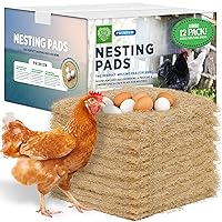 Chicken Nesting Pads (12-Pack), 13x13, for Hens, Fits Most Nesting Boxes, Chicken Coop Nest Liners