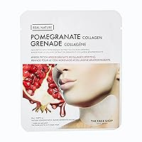 THE FACE SHOP Reach Nature Pomegranate Neck Mask | Premium Filament Sheet for Moisturizing,Plumping & Invigorating The Neck Area | Rich Moisture with Light Finish,Adheres Softly | 1 ct.,K-Beauty