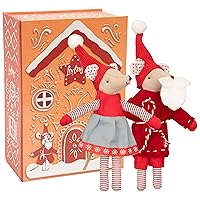 LEVLOVS Christmas Mice in Gingerbread House Mouse in a Matchbox Toy Baby Registry Gift (Christmas Mice)