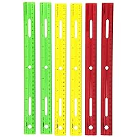 School Smart-1473614 Lightweight Plastic Ruler, 12 Inches, Set of 6