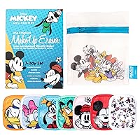 Makeup Eraser, 7-Day Set, Erase All Makeup with Just Water, Including Waterproof Mascara, Eyeliner, Foundation, Lipstick, and More! Mickey & Friends, 7 ct.