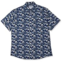 Amazon Essentials Men's Regular-Fit Short-Sleeve Print Shirt