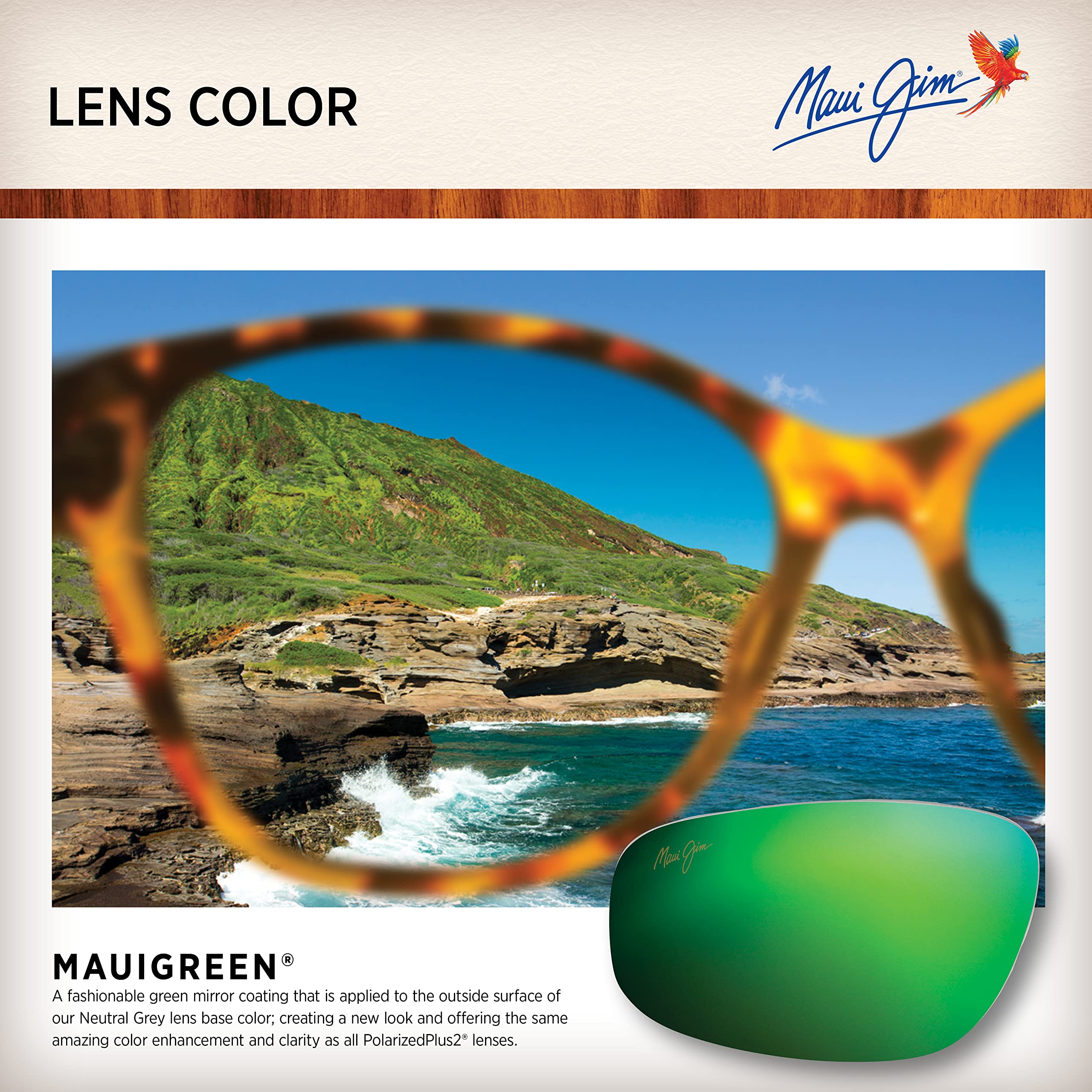 Maui Jim Men's Southern Cross Polarized Wrap Sunglasses