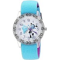 Disney Jr. Kids' Plastic Time Teacher Analog Quartz Nylon Strap Watch