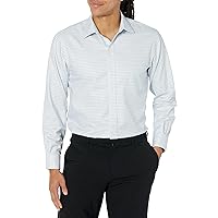 Brooks Brothers Men's Non-Iron Stretch Dobby Ainsley Spread Collar Check Dress Shirt