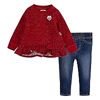 Levi's Baby Girls' Long Sleeve T-shirt and Leggings 2-piece Outfit Set