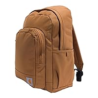 Carhartt Classic, Durable Water-Resistant Pack with Laptop Sleeve, 25L Everyday Backpack Brown, One Size