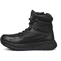 Tactical Research MAXX 6Z 6” Ultra-Cushioned Maximalist Black Tactical Boots for Men with Zipper - Designed for Police, EMS, and Security with Slip-Resistant Vibram Outsole