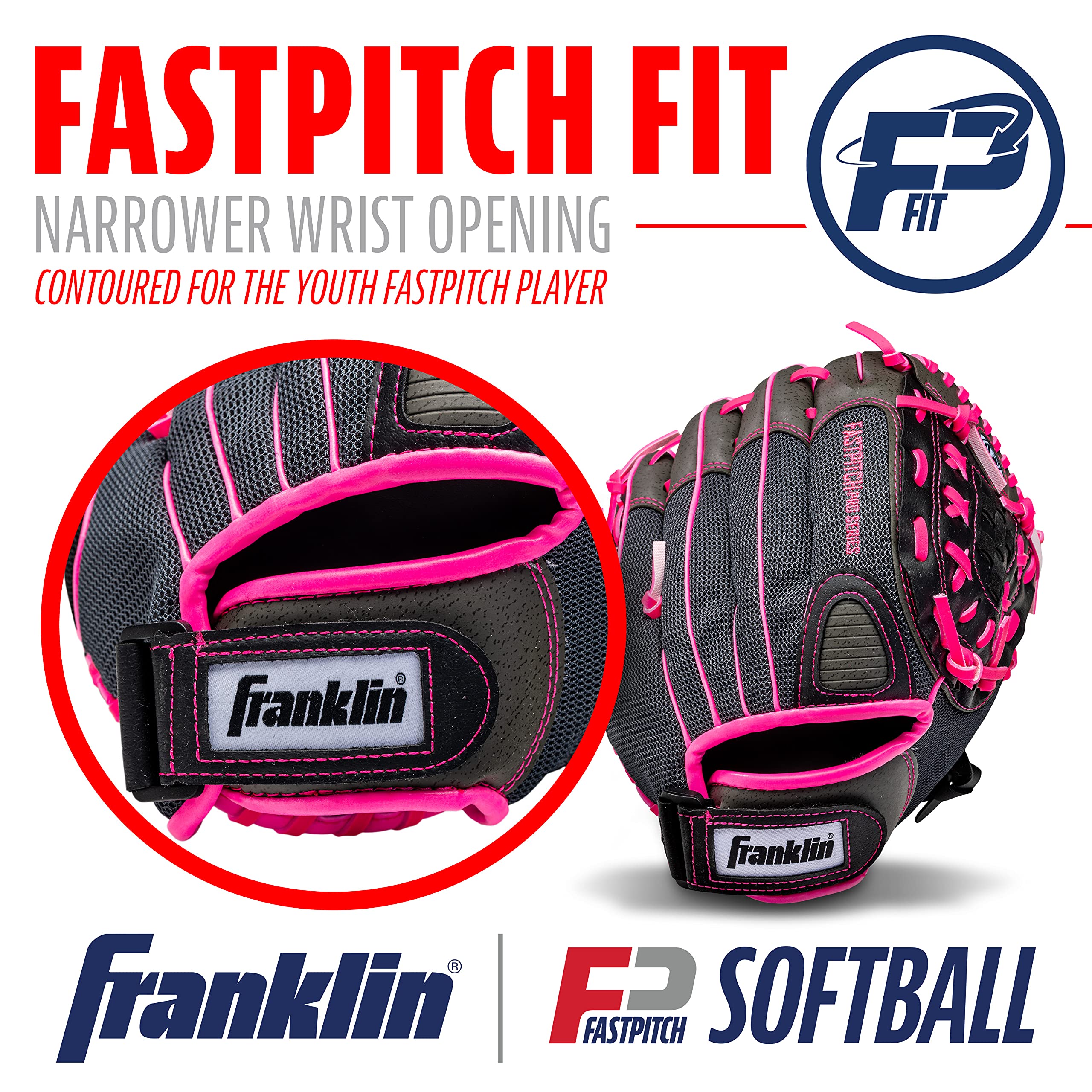 Franklin Sports Fastpitch Softball Gloves - Windmill Adult + Youth Fielding Gloves - Left + Right Handed Softball Gloves for Women + Girls - 11