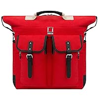 15-inch 2-in-1 Hybrid Convertible Backpack Tote Shoulder Bag for College, Work, Travel (Red)