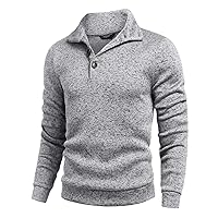 Men Casual Knit Pullover Sweatshirt Slim Fit Thermal Fashion Sweater