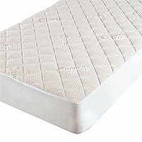 Water-Resistant Copper Effects Hygienic Fitted Mattress Pad, King, White