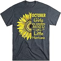 Queen was Born in October Funny Sunflower Birthday Gifts T-Shirt, Birthday Gift for October Queen Shirt