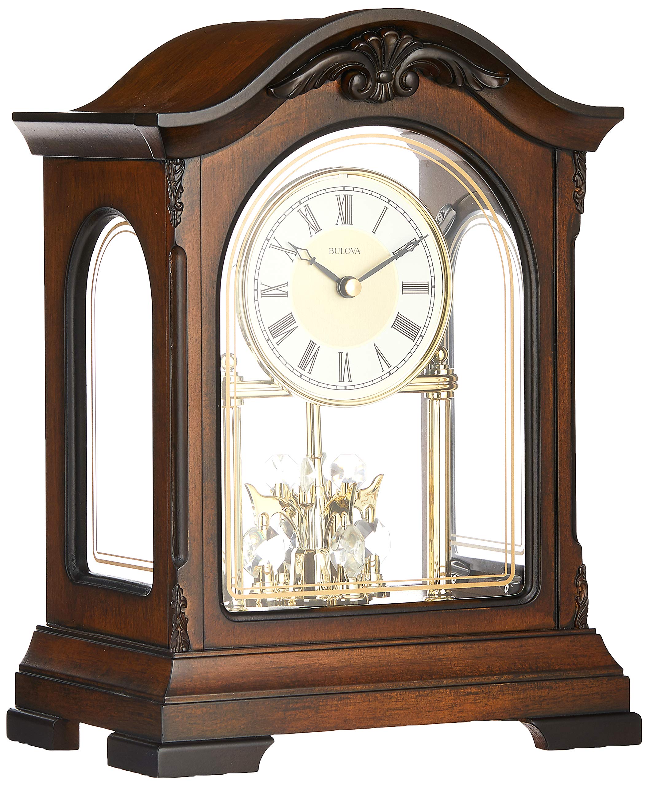 Bulova B1845 Durant Chiming Clock, Walnut