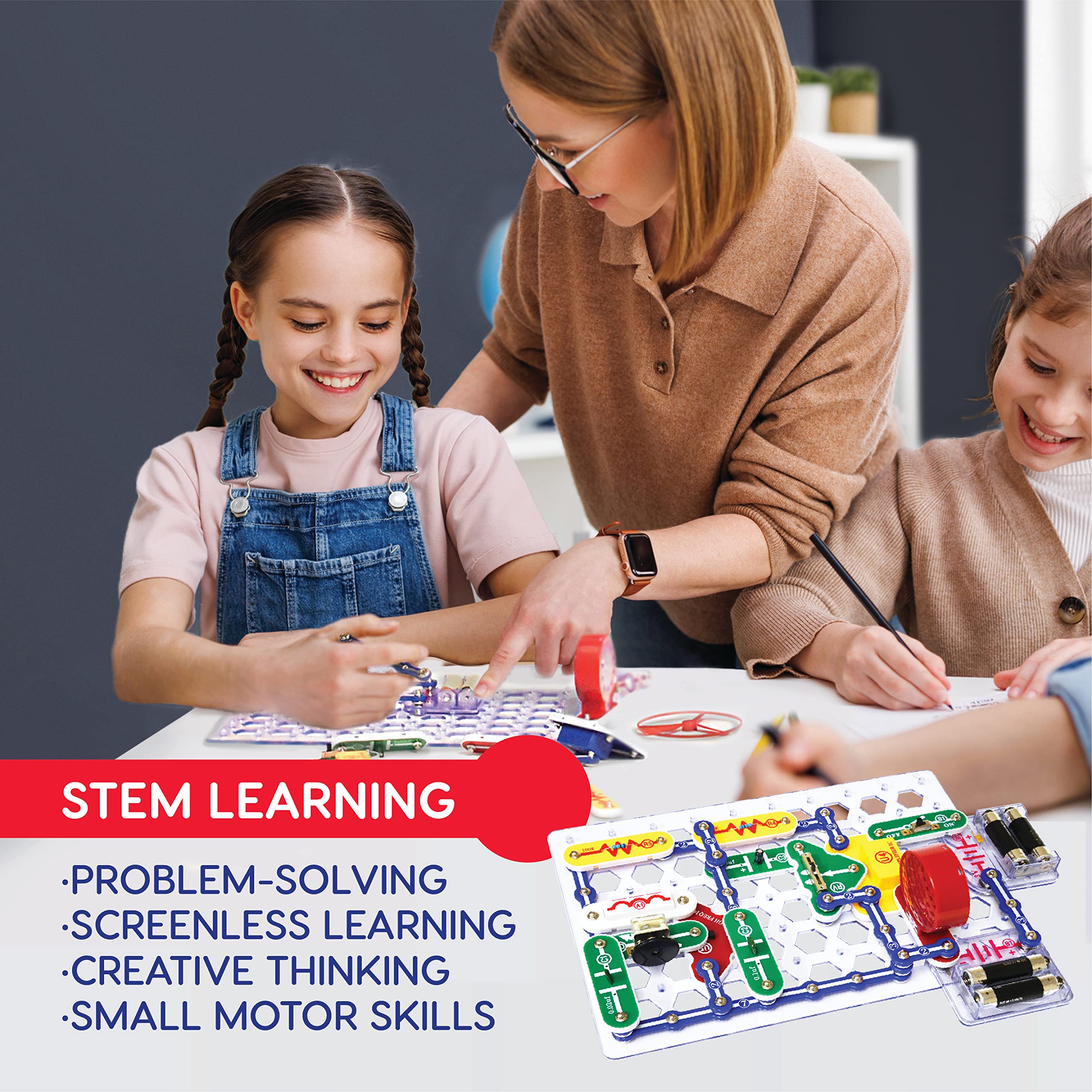 Snap Circuits Classic SC-300 Electronics Exploration Kit | Over 300 Projects | Full Color Project Manual | Snap Circuits Parts | STEM Educational Toy for Kids 8+ 2.3 x 13.6 x 19.3 inches