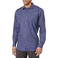 Bugatchi Men's Long Sleeve Point Collar Classic Woven