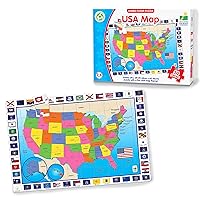 The Learning Journey: Jumbo Floor Puzzles - USA Map - Extra Large Puzzle Measures 3 ft by 2 ft