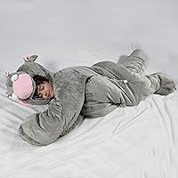 for Children up to 54 inches Tall. The Original SnooZzoo Hippo Children's Sleeping Bag.