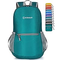 ZOMAKE Ultra Lightweight Hiking Backpack 20L - Packable Small Backpacks Water Resistant Daypack for Women Men(Lake Green)