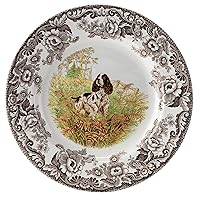 Spode Woodland Dinner Plate, English Springer Spaniel | 10.5 Inch | Hunting Cabin, Lodge, and Cottage Décor | Made in England from Fine Earthenware | Microwave and Dishwasher Safe