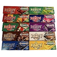 Juicy Jay 10 Pack Mixed Flavor 1 1/4 Size Flavored Rolling Paper 32 Count