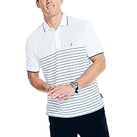 Nautica Men's Navtech Sustainably Crafted Striped Classic Fit Polo